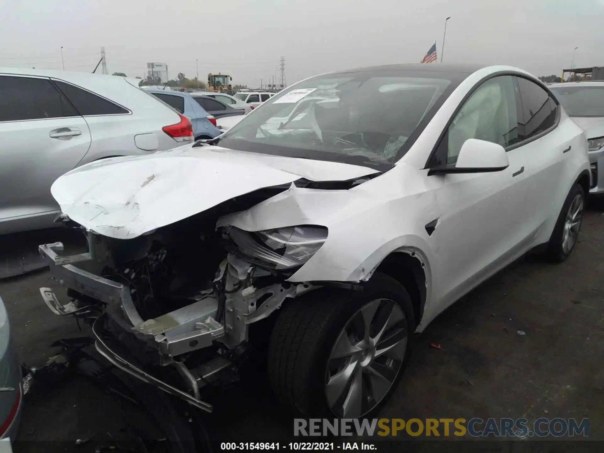 6 Фотография поврежденного автомобиля 5YJYGDEE1MF272588 TESLA MODEL Y 2021