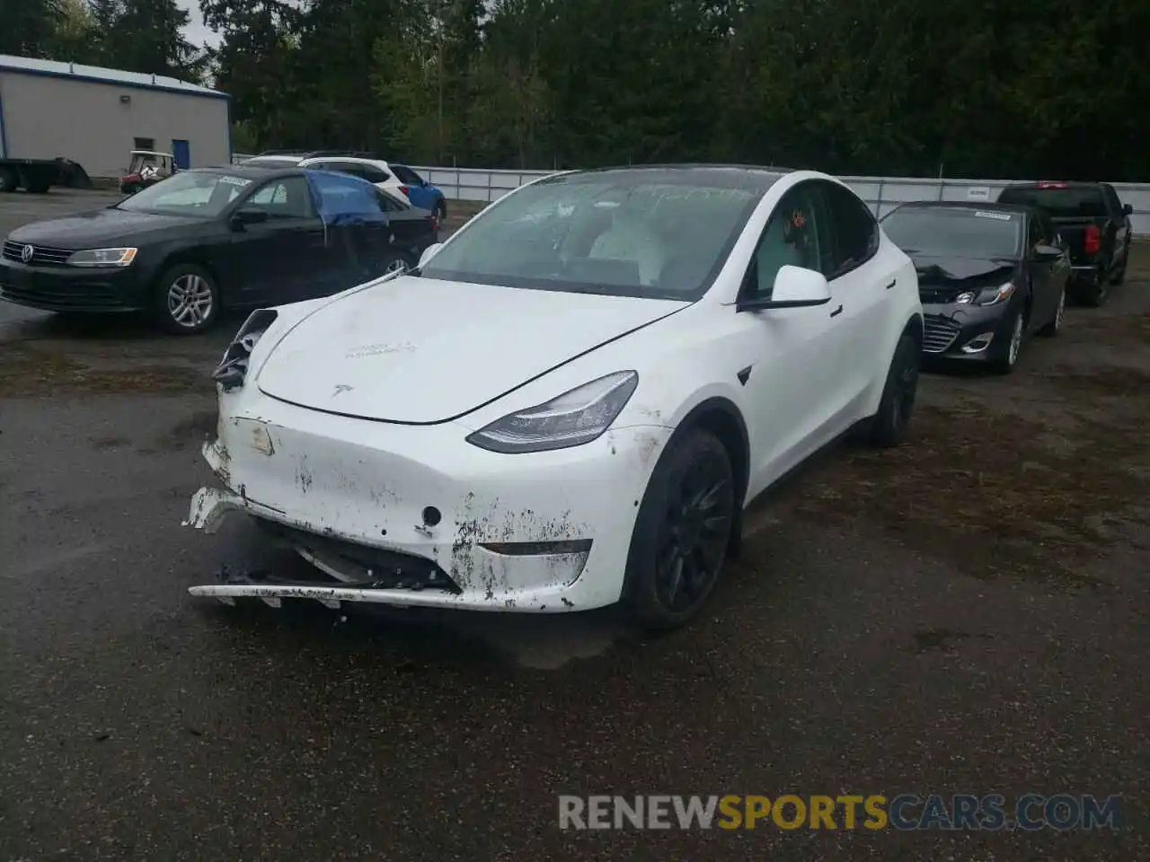 2 Фотография поврежденного автомобиля 5YJYGDEE1MF277063 TESLA MODEL Y 2021