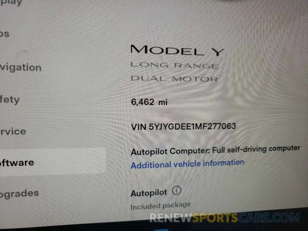 8 Фотография поврежденного автомобиля 5YJYGDEE1MF277063 TESLA MODEL Y 2021