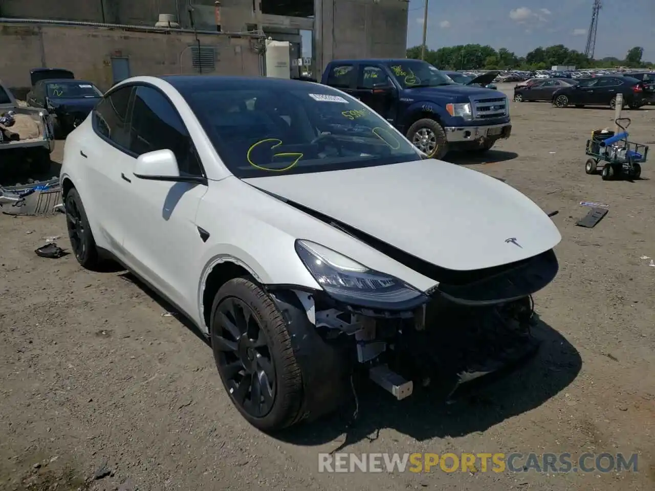 1 Photograph of a damaged car 5YJYGDEE1MF278634 TESLA MODEL Y 2021