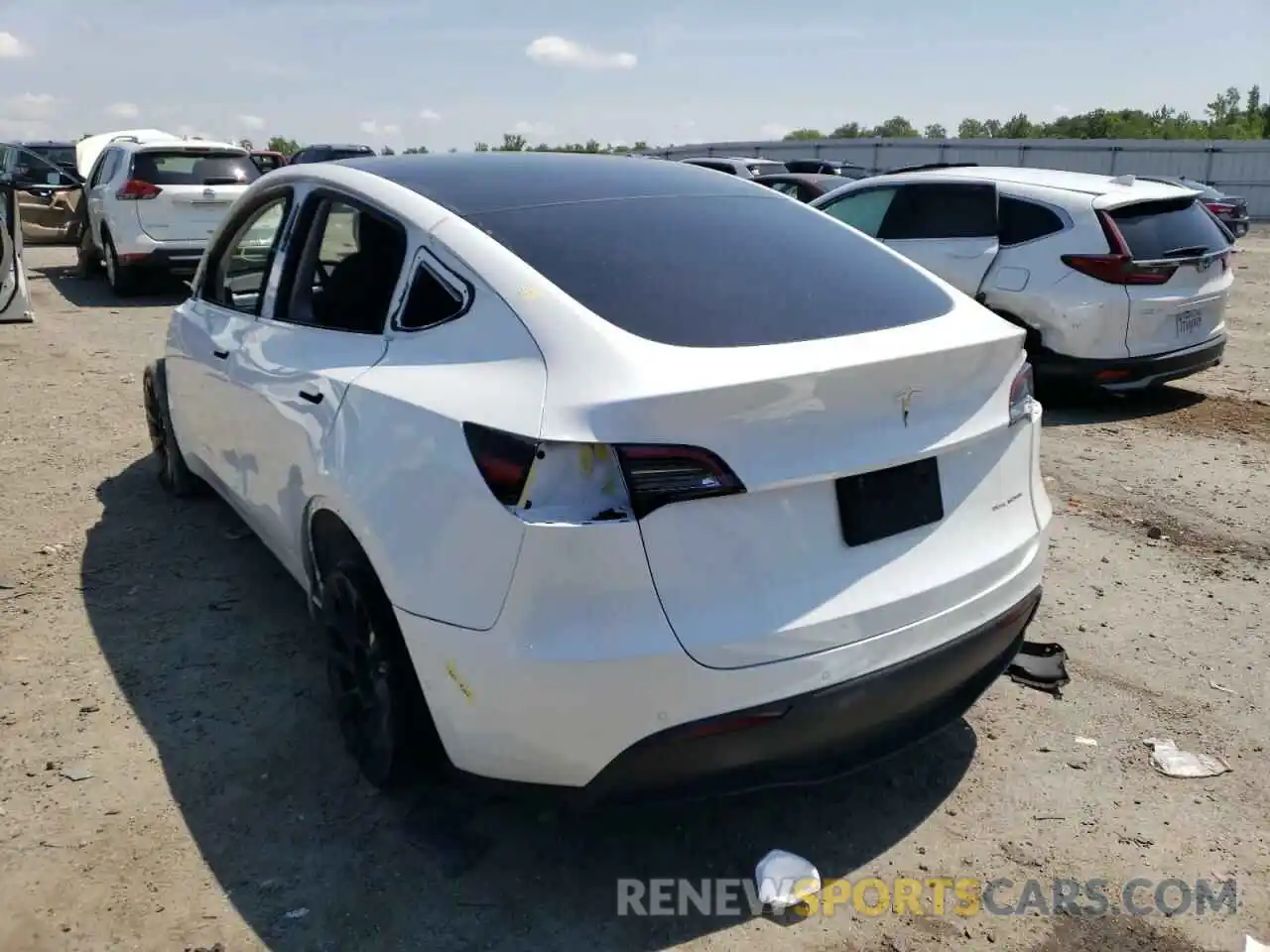 3 Фотография поврежденного автомобиля 5YJYGDEE1MF278634 TESLA MODEL Y 2021