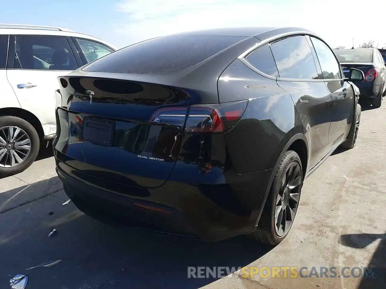 4 Фотография поврежденного автомобиля 5YJYGDEE1MF284255 TESLA MODEL Y 2021