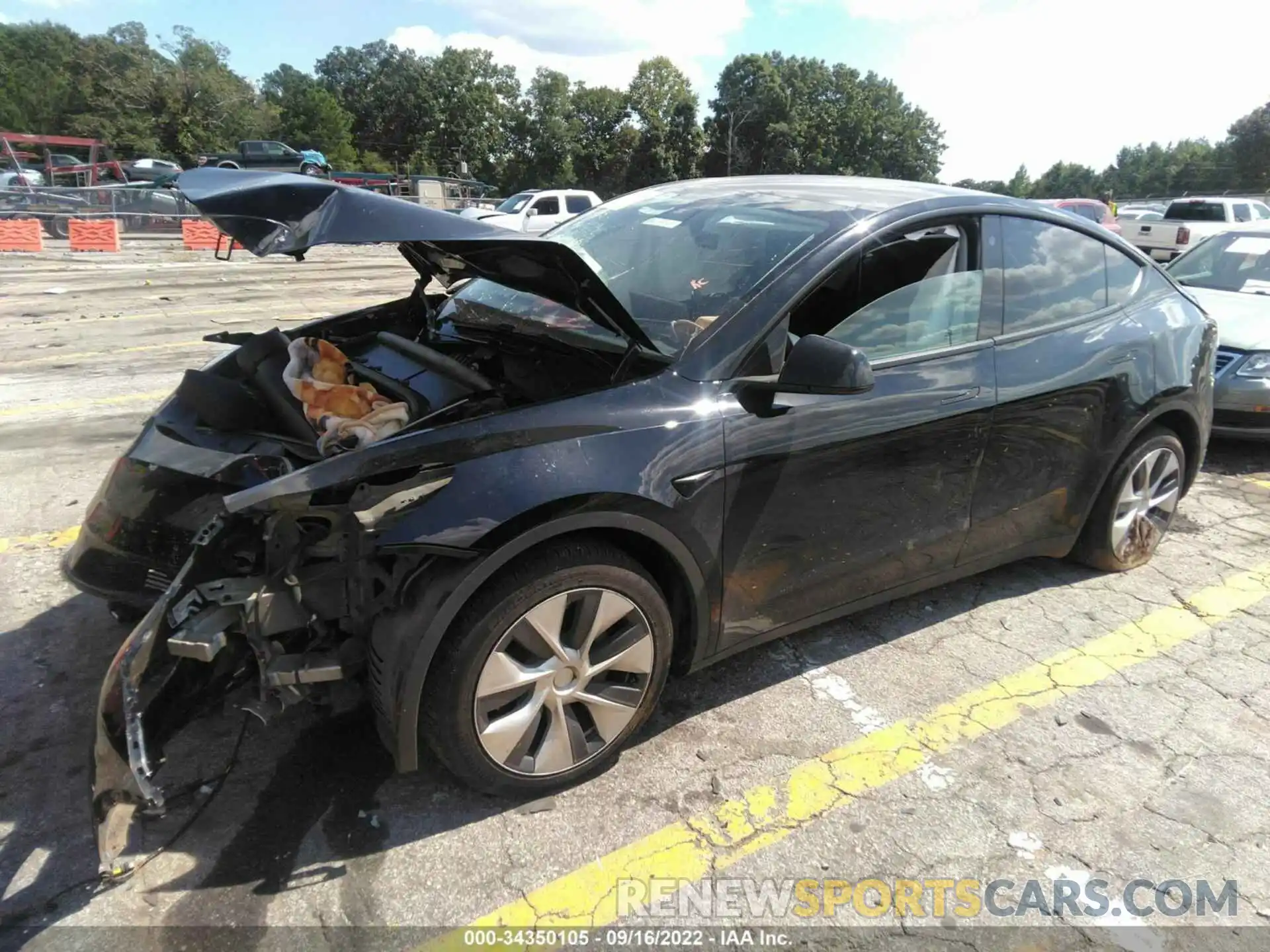 2 Фотография поврежденного автомобиля 5YJYGDEE1MF293604 TESLA MODEL Y 2021