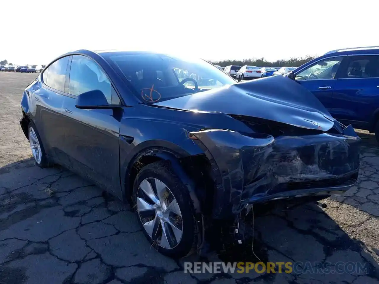 1 Photograph of a damaged car 5YJYGDEE1MF296826 TESLA MODEL Y 2021