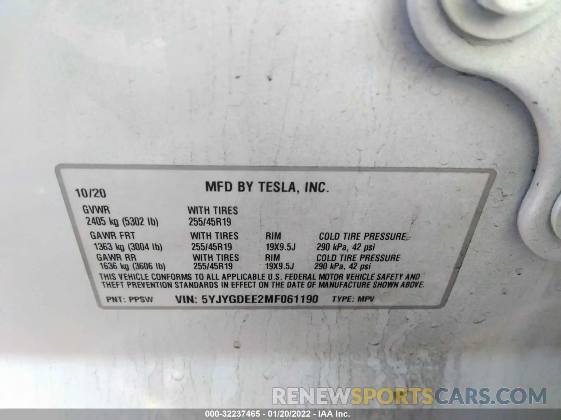 9 Photograph of a damaged car 5YJYGDEE2MF061190 TESLA MODEL Y 2021