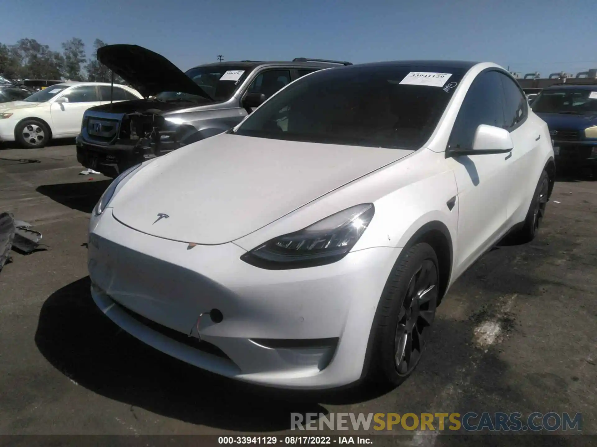 2 Фотография поврежденного автомобиля 5YJYGDEE2MF061352 TESLA MODEL Y 2021