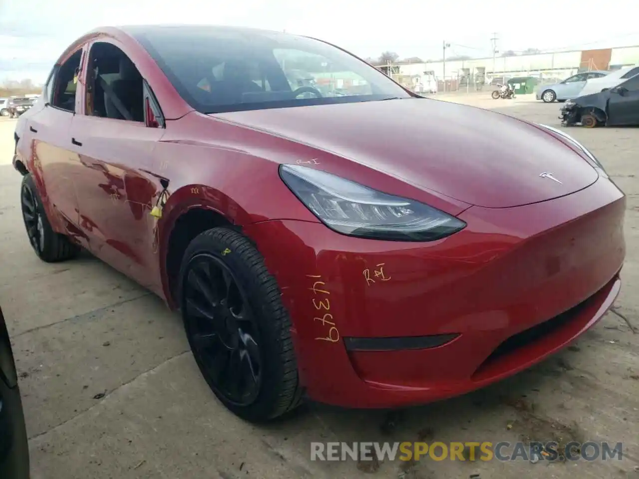 1 Photograph of a damaged car 5YJYGDEE2MF062386 TESLA MODEL Y 2021