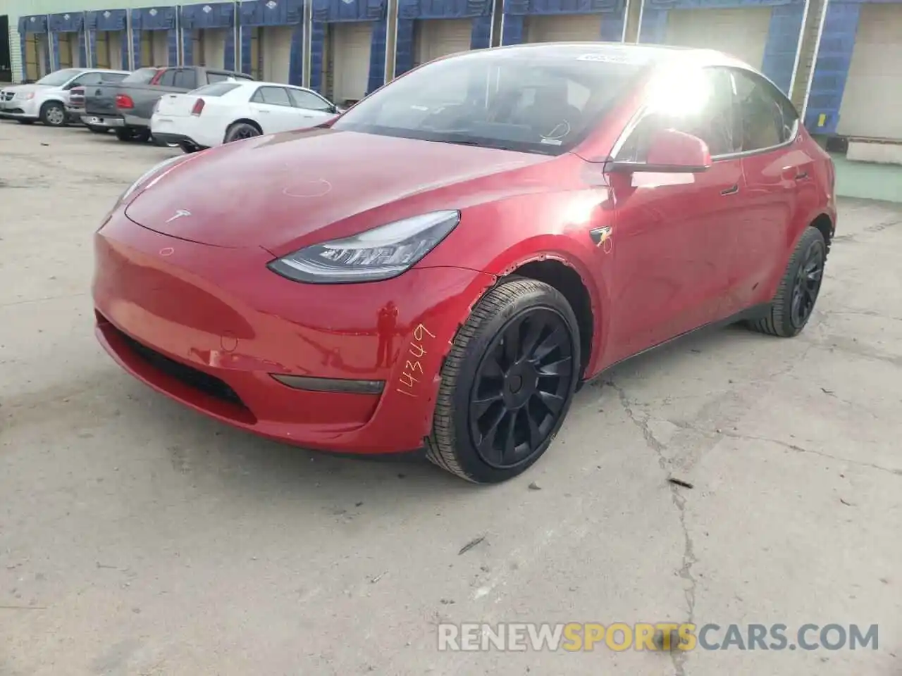 2 Фотография поврежденного автомобиля 5YJYGDEE2MF062386 TESLA MODEL Y 2021