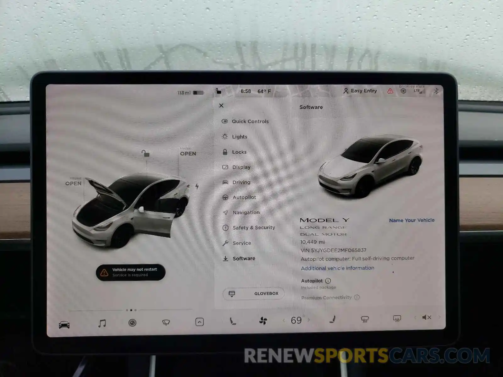 8 Photograph of a damaged car 5YJYGDEE2MF065837 TESLA MODEL Y 2021