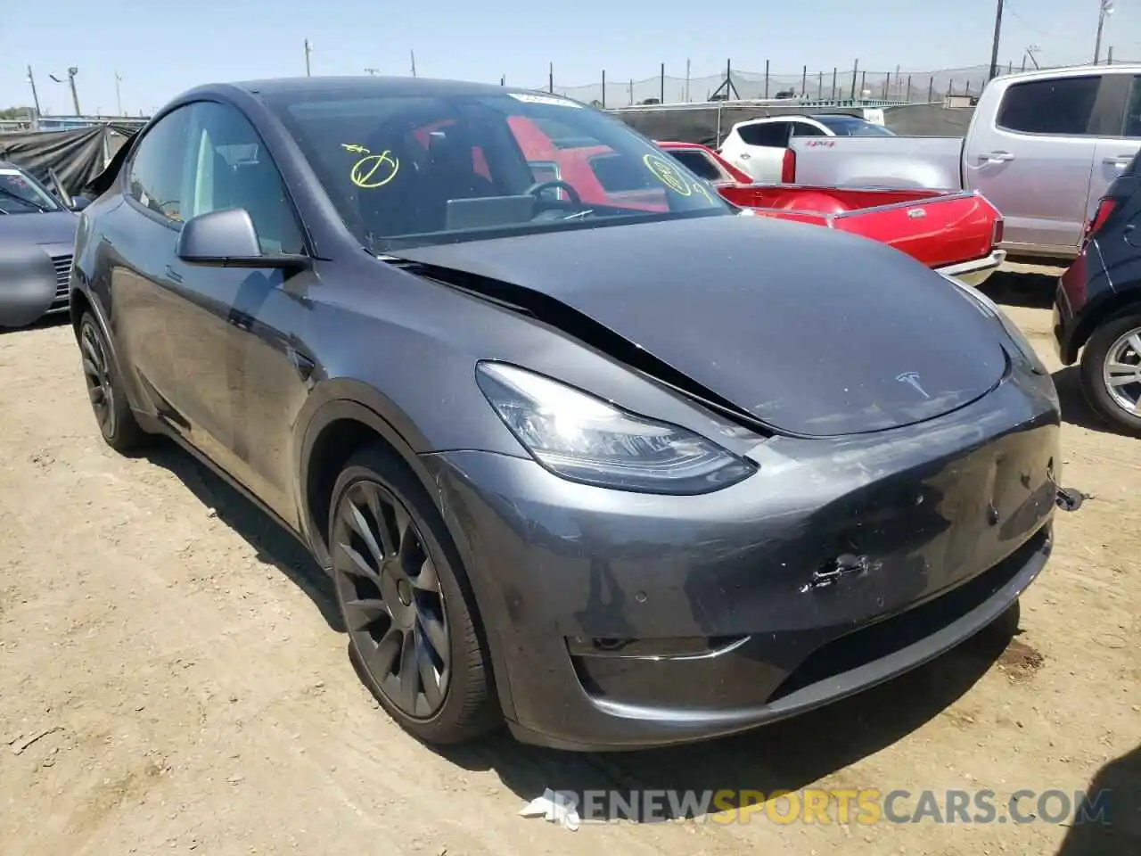 1 Photograph of a damaged car 5YJYGDEE2MF067927 TESLA MODEL Y 2021