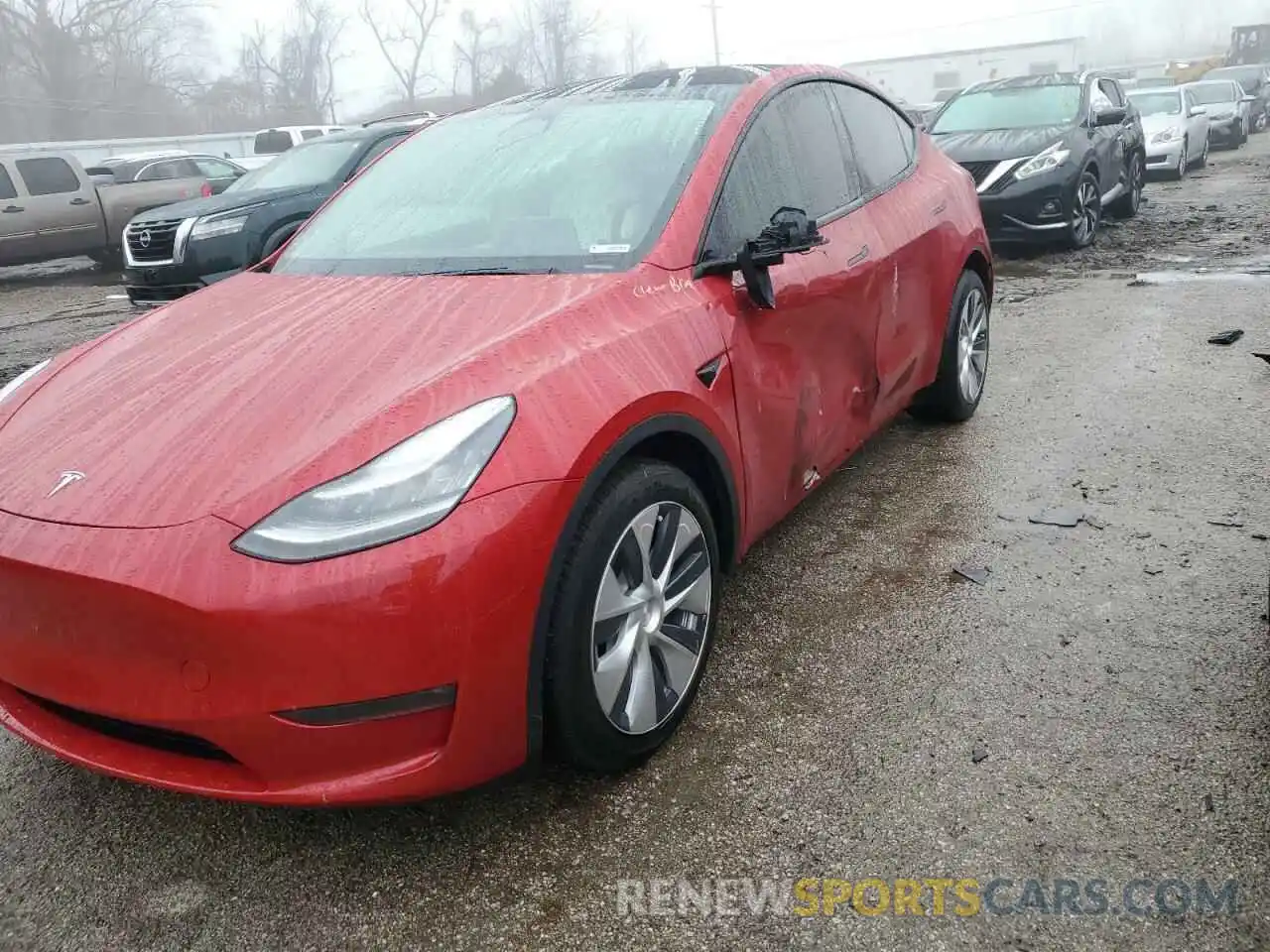 1 Photograph of a damaged car 5YJYGDEE2MF069497 TESLA MODEL Y 2021