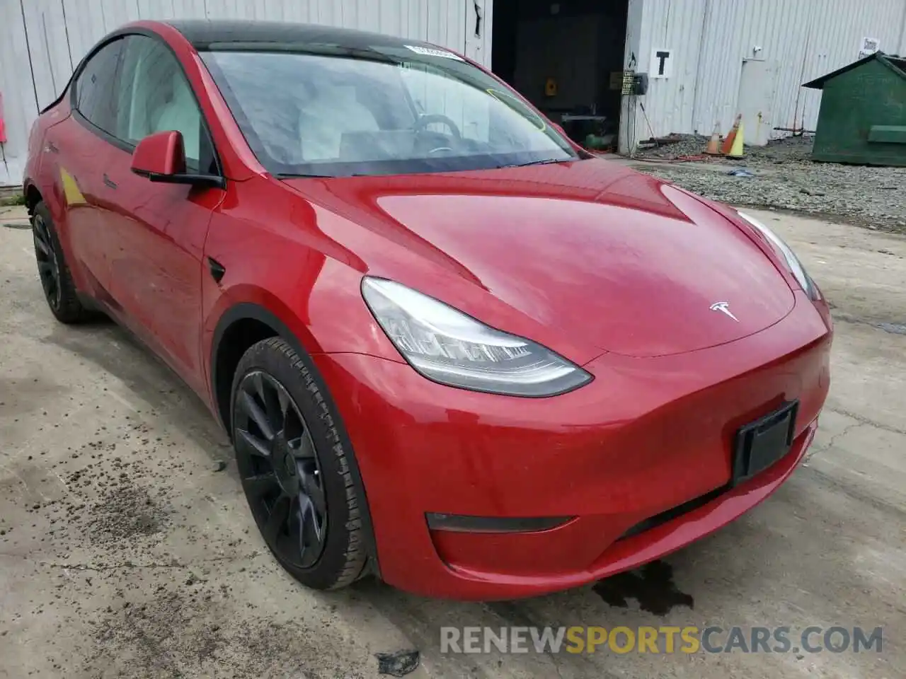 1 Photograph of a damaged car 5YJYGDEE2MF072318 TESLA MODEL Y 2021