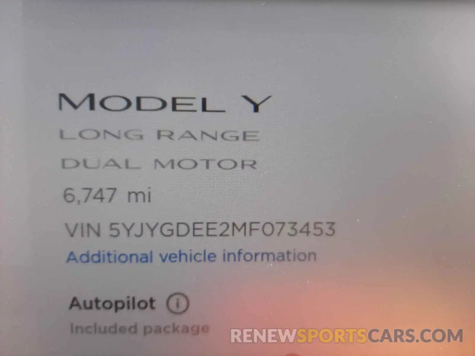 8 Photograph of a damaged car 5YJYGDEE2MF073453 TESLA MODEL Y 2021