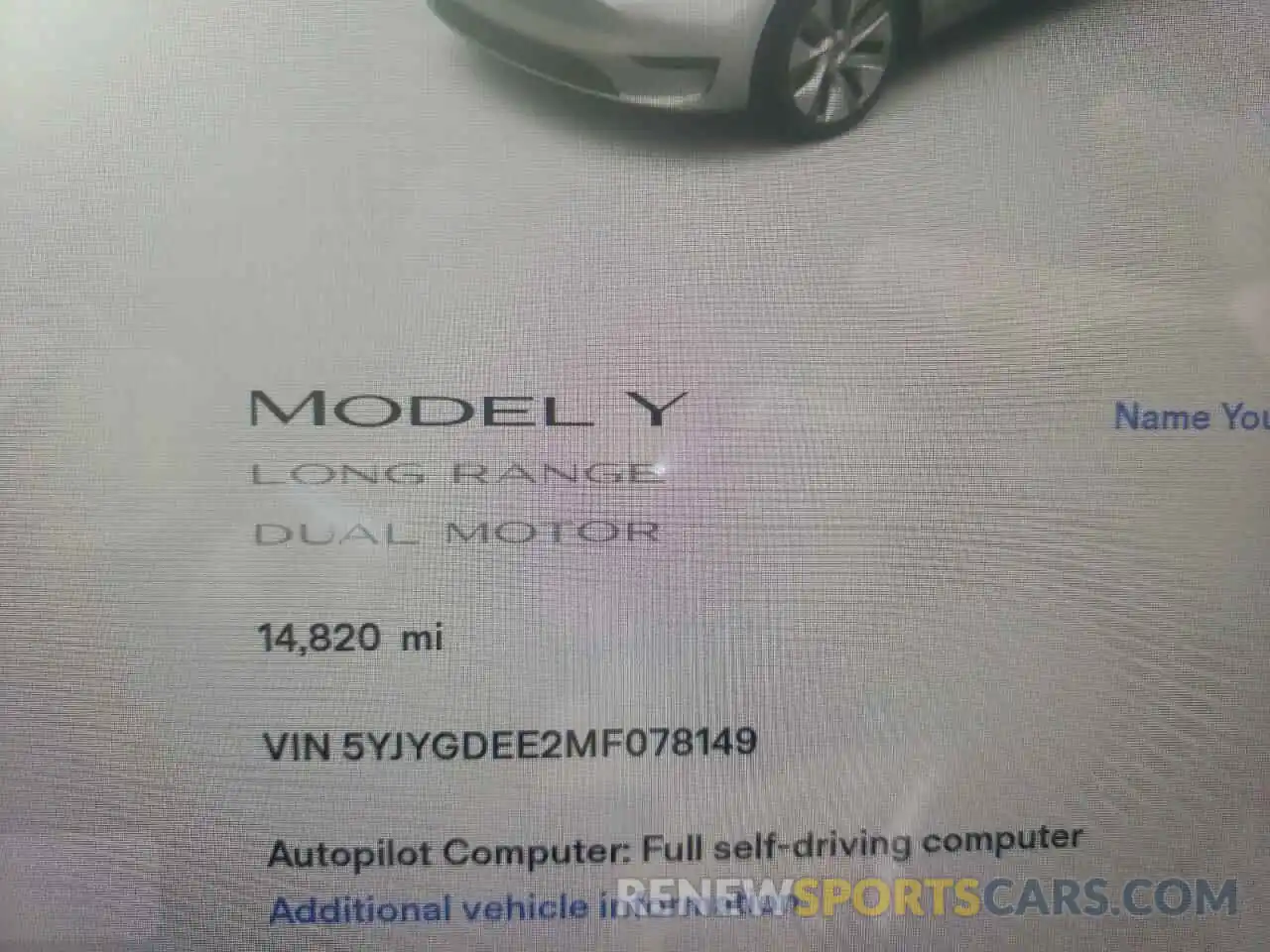 8 Фотография поврежденного автомобиля 5YJYGDEE2MF078149 TESLA MODEL Y 2021