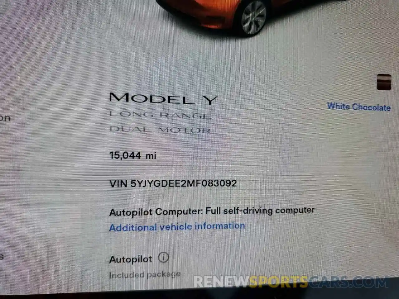 8 Фотография поврежденного автомобиля 5YJYGDEE2MF083092 TESLA MODEL Y 2021