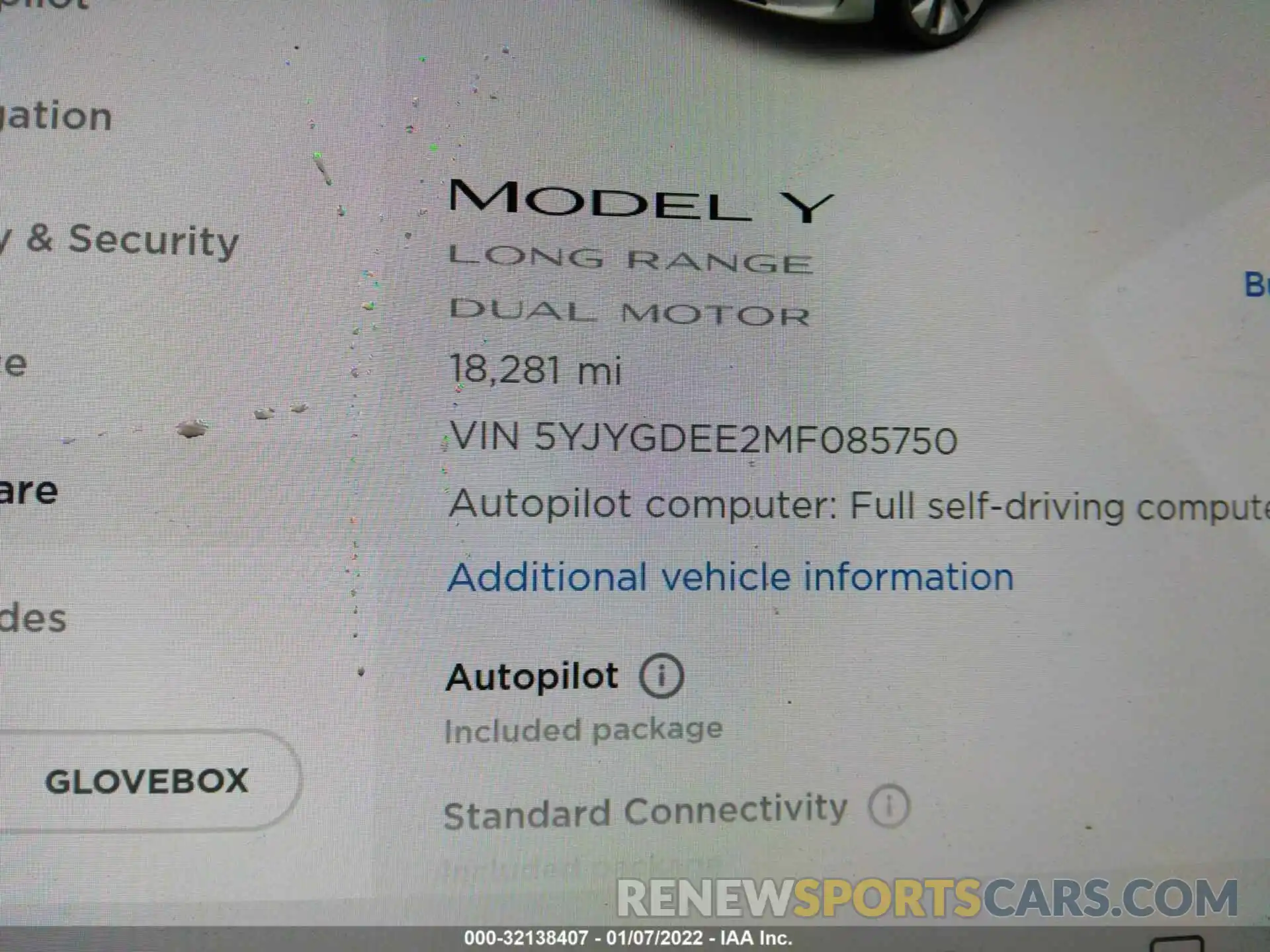 7 Photograph of a damaged car 5YJYGDEE2MF085750 TESLA MODEL Y 2021