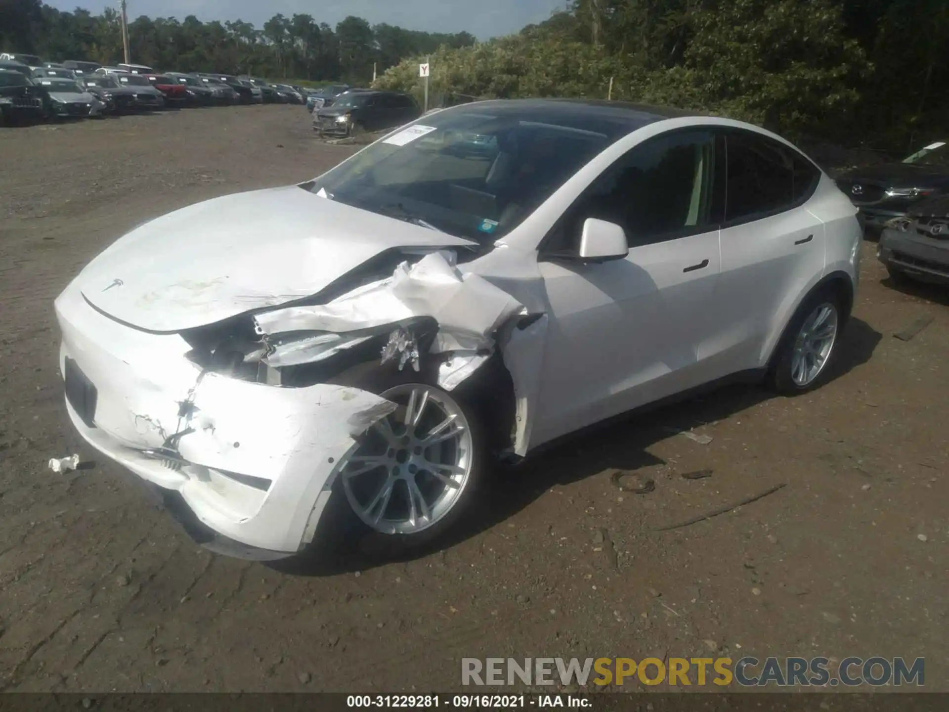 2 Photograph of a damaged car 5YJYGDEE2MF086199 TESLA MODEL Y 2021