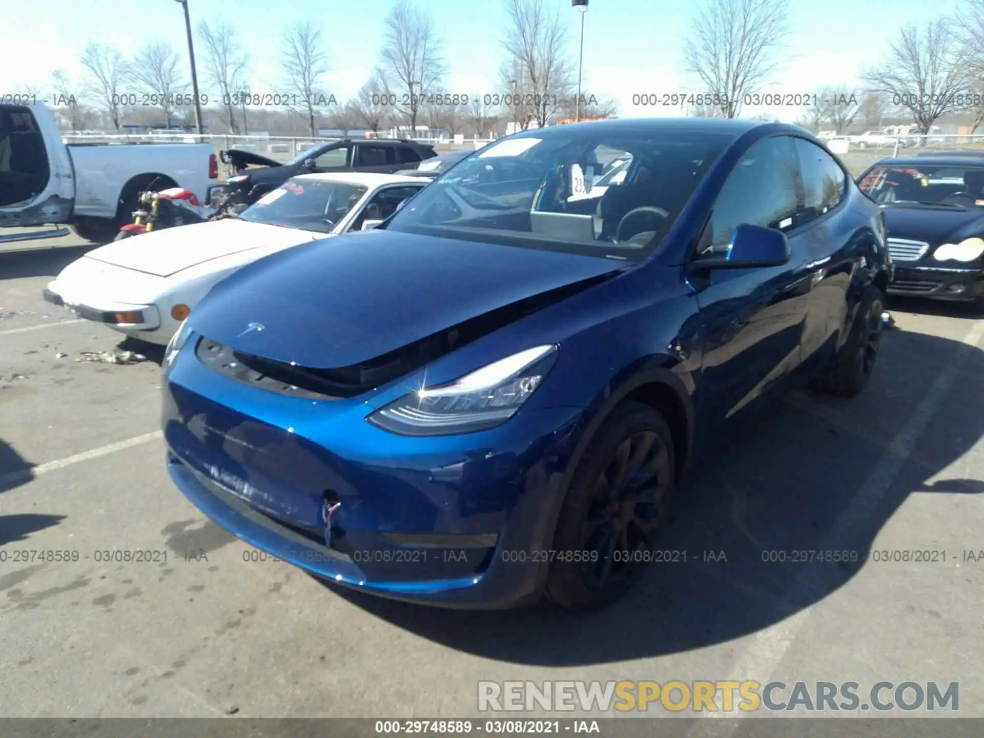 2 Photograph of a damaged car 5YJYGDEE2MF089541 TESLA MODEL Y 2021