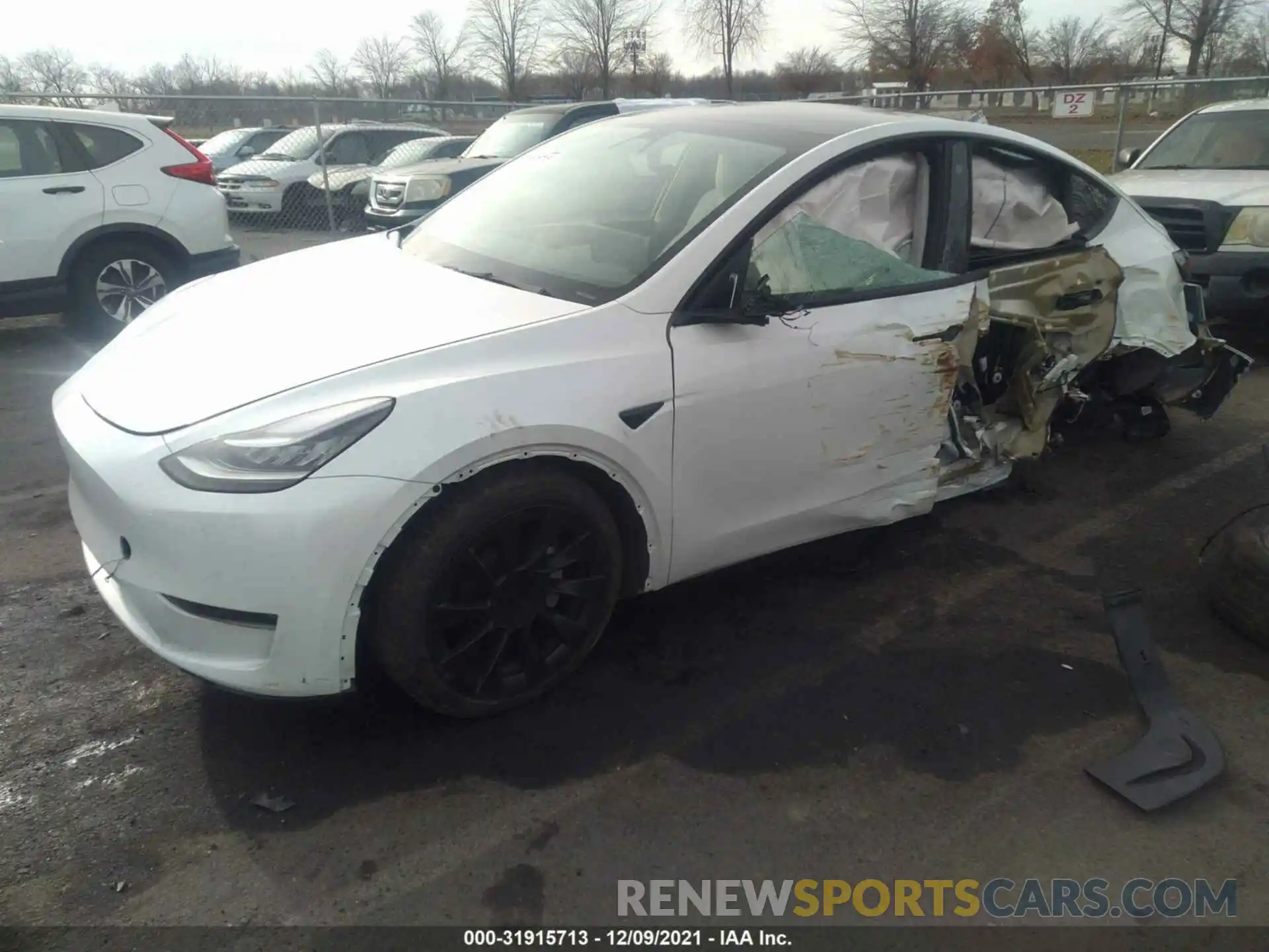 2 Фотография поврежденного автомобиля 5YJYGDEE2MF089880 TESLA MODEL Y 2021