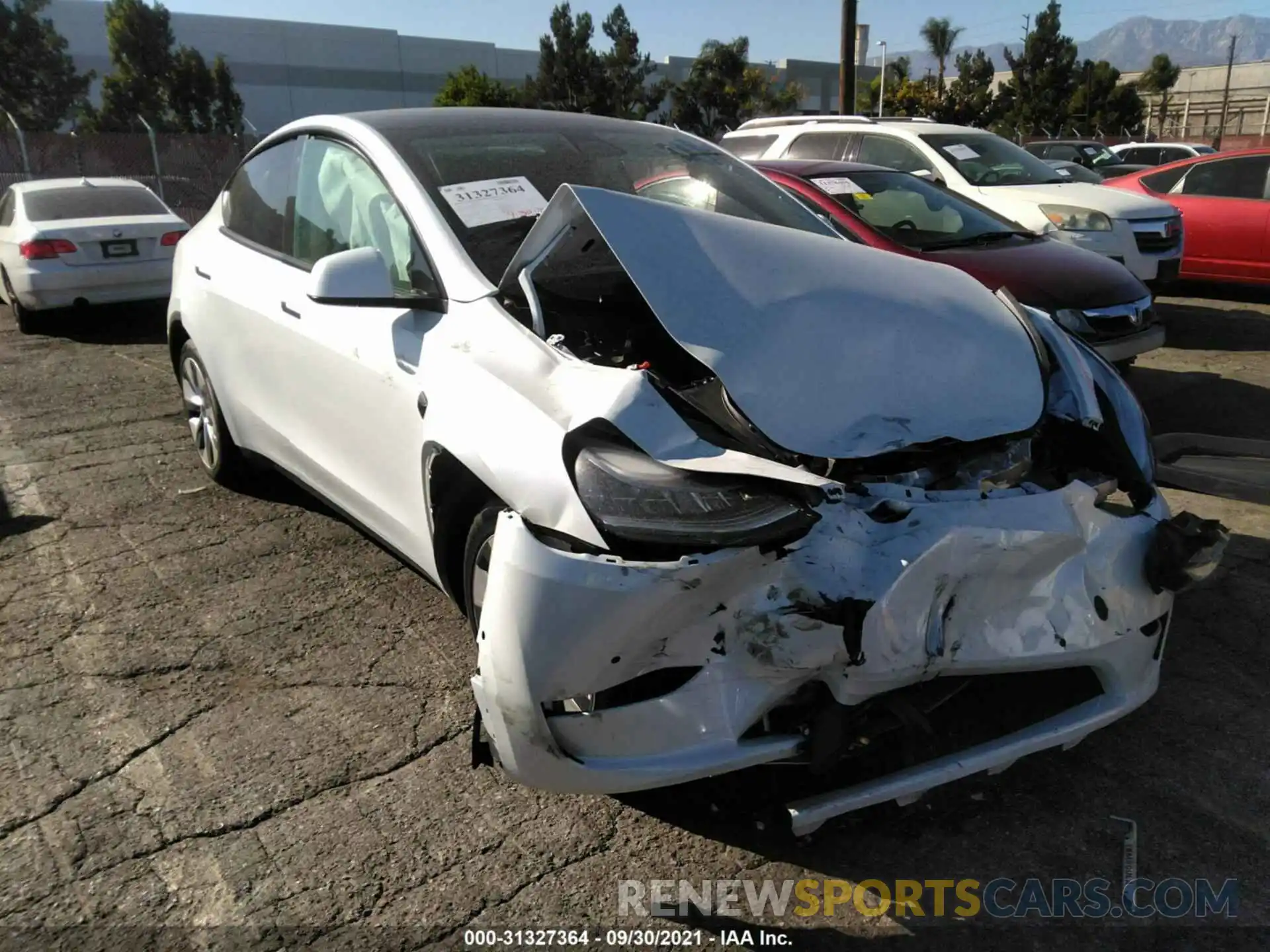 1 Photograph of a damaged car 5YJYGDEE2MF094786 TESLA MODEL Y 2021