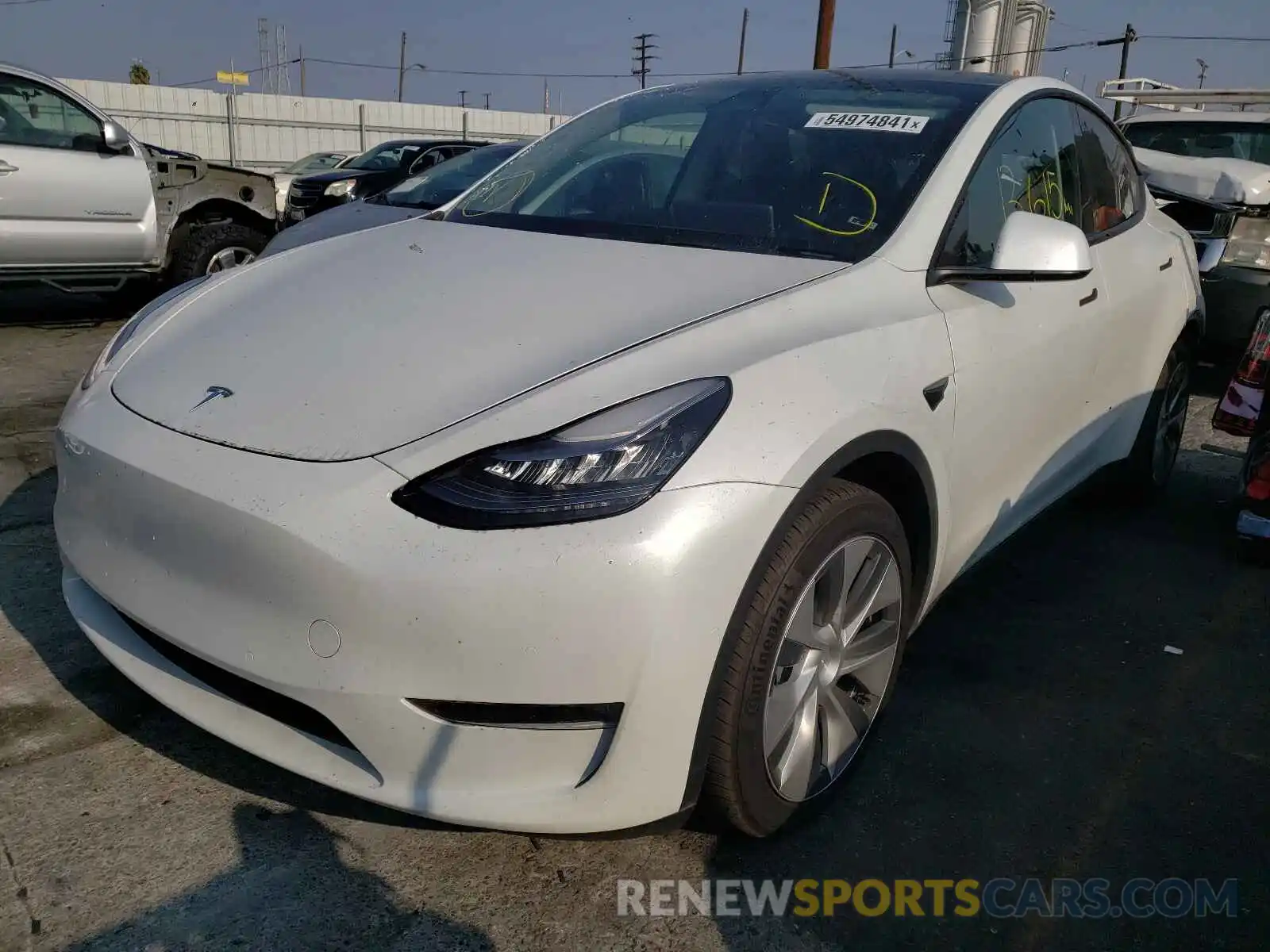 2 Photograph of a damaged car 5YJYGDEE2MF095002 TESLA MODEL Y 2021