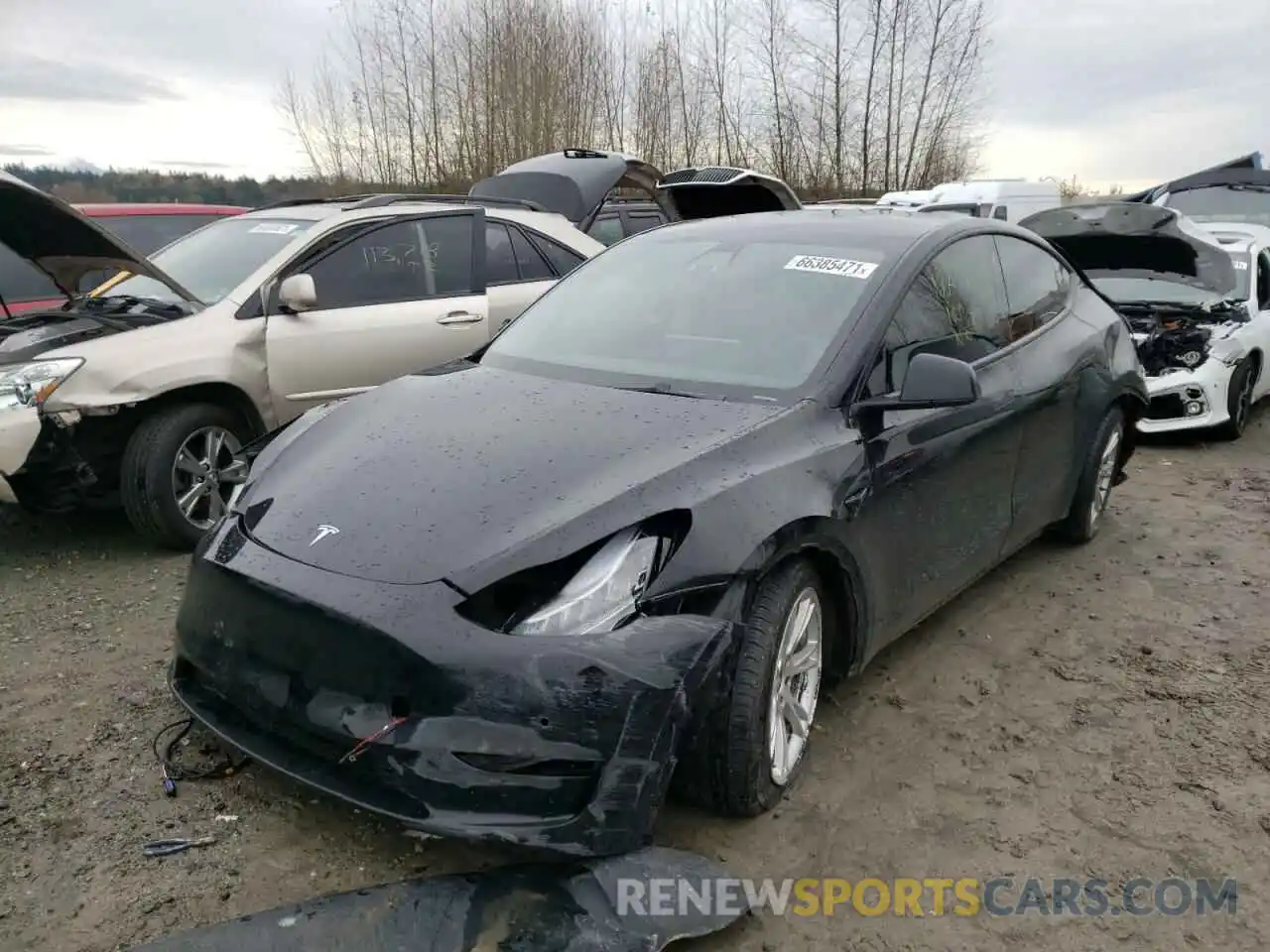 2 Photograph of a damaged car 5YJYGDEE2MF095226 TESLA MODEL Y 2021