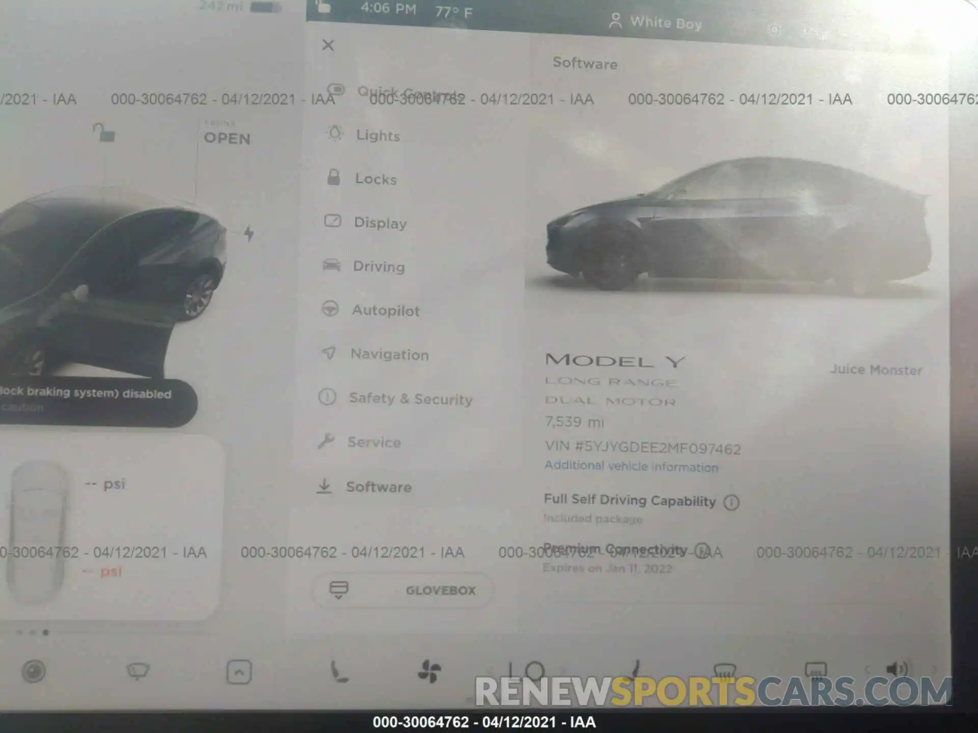 7 Photograph of a damaged car 5YJYGDEE2MF097462 TESLA MODEL Y 2021