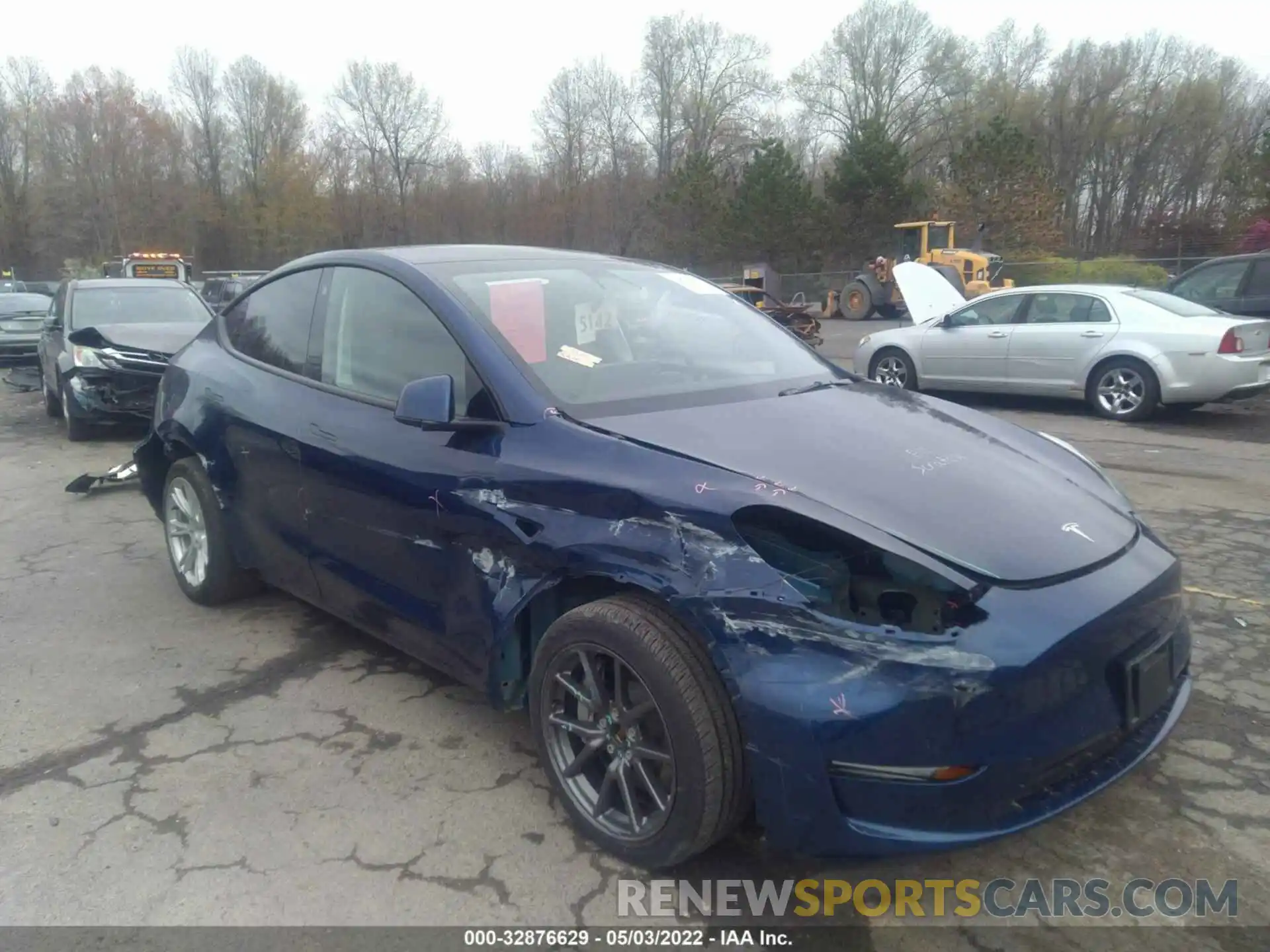 1 Photograph of a damaged car 5YJYGDEE2MF117614 TESLA MODEL Y 2021