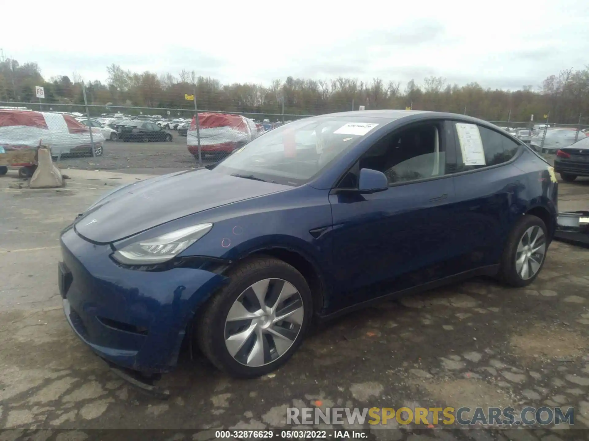 2 Photograph of a damaged car 5YJYGDEE2MF117614 TESLA MODEL Y 2021