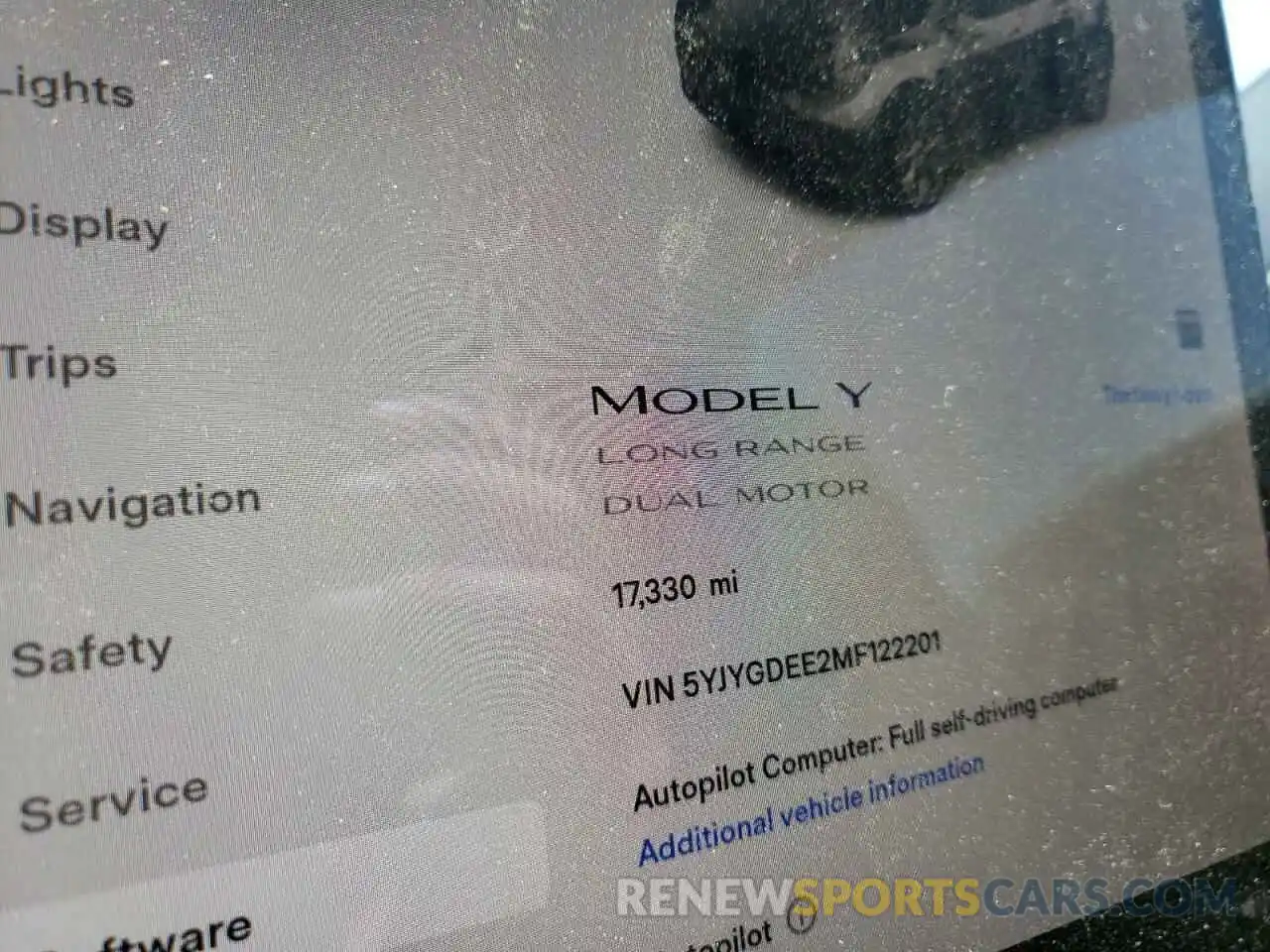 8 Photograph of a damaged car 5YJYGDEE2MF122201 TESLA MODEL Y 2021