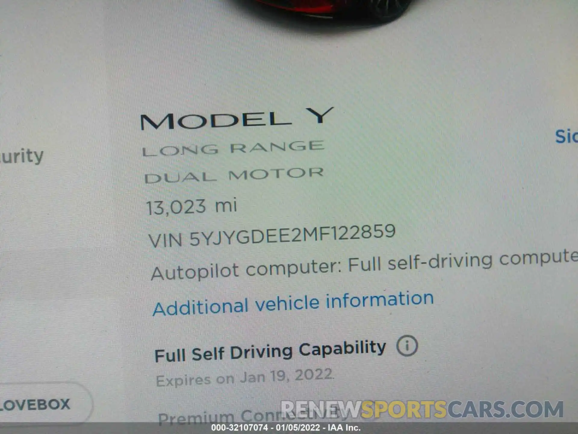 7 Фотография поврежденного автомобиля 5YJYGDEE2MF122859 TESLA MODEL Y 2021