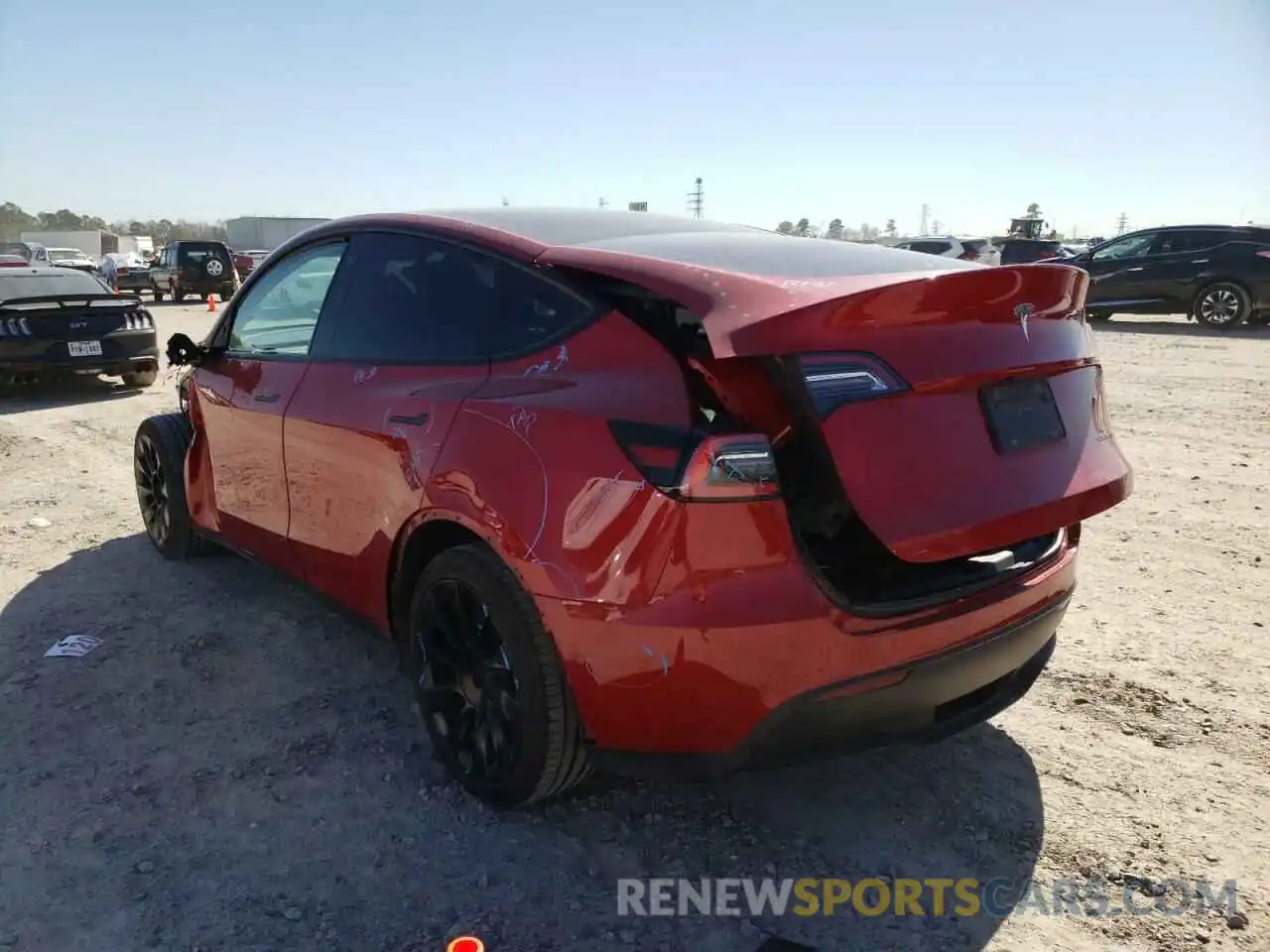 3 Photograph of a damaged car 5YJYGDEE2MF129603 TESLA MODEL Y 2021