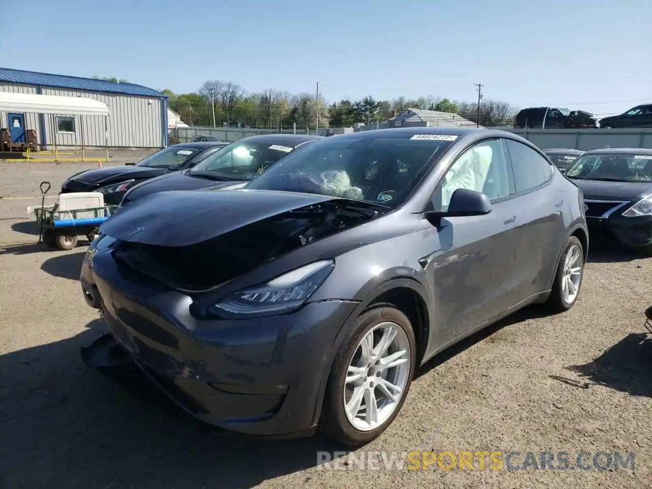 2 Photograph of a damaged car 5YJYGDEE2MF146322 TESLA MODEL Y 2021