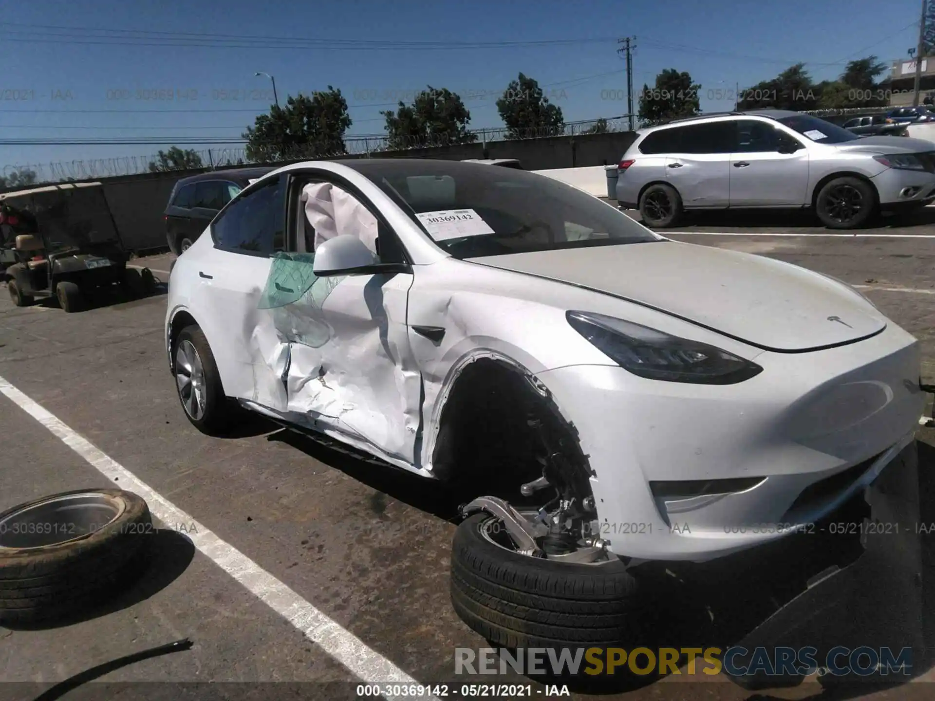 1 Photograph of a damaged car 5YJYGDEE2MF150807 TESLA MODEL Y 2021