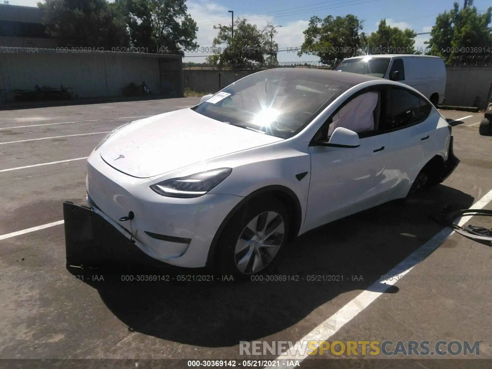 2 Фотография поврежденного автомобиля 5YJYGDEE2MF150807 TESLA MODEL Y 2021