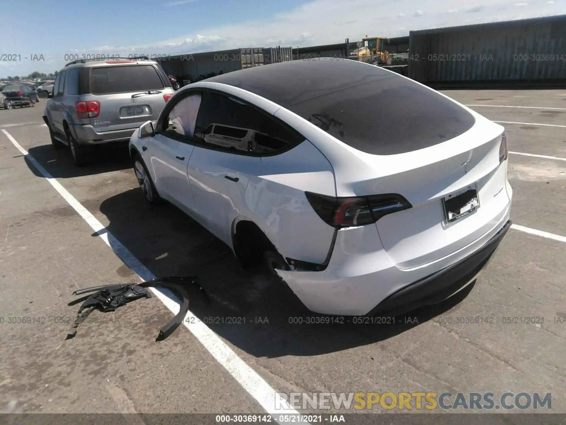 3 Photograph of a damaged car 5YJYGDEE2MF150807 TESLA MODEL Y 2021