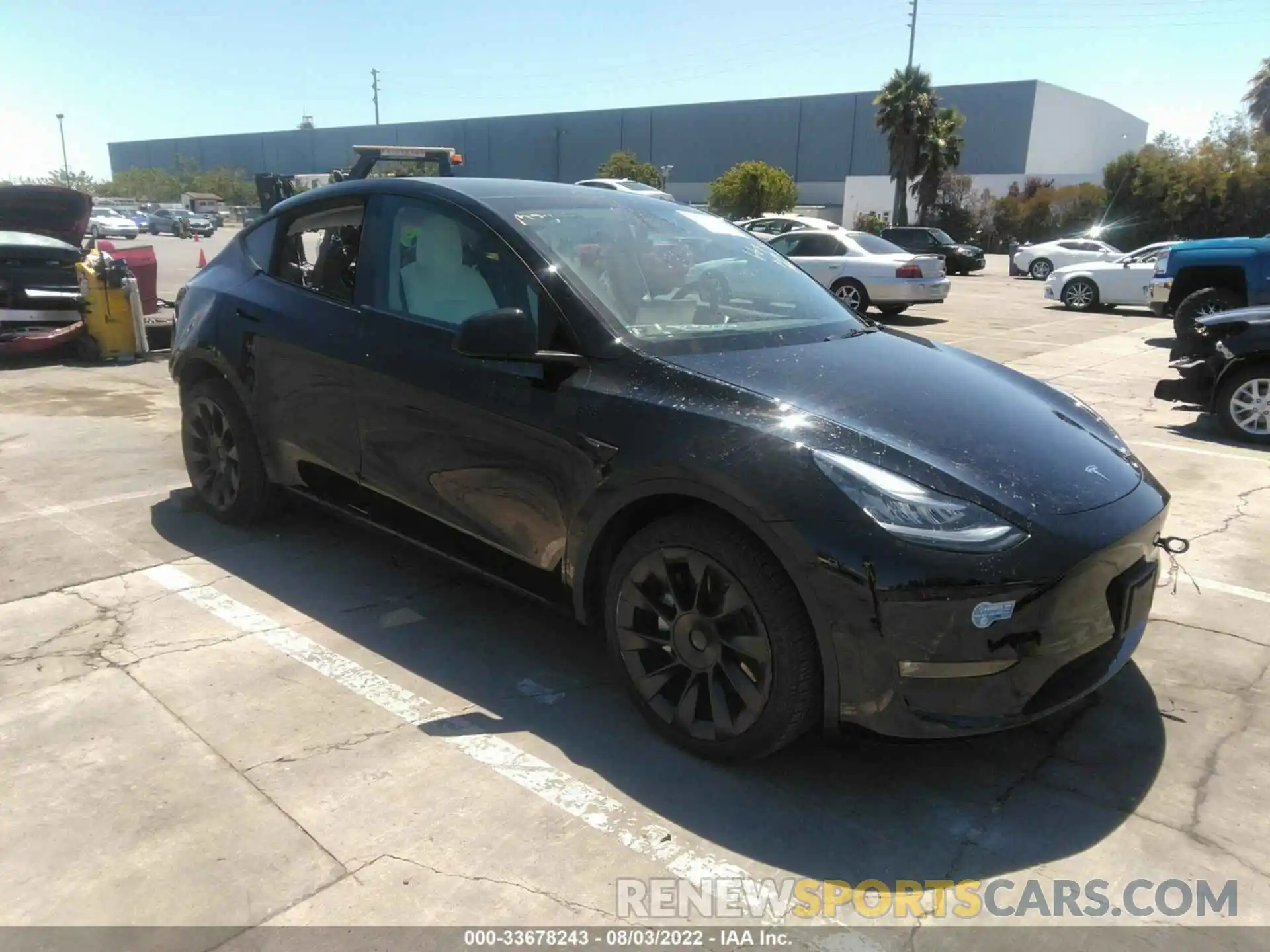 1 Photograph of a damaged car 5YJYGDEE2MF152329 TESLA MODEL Y 2021