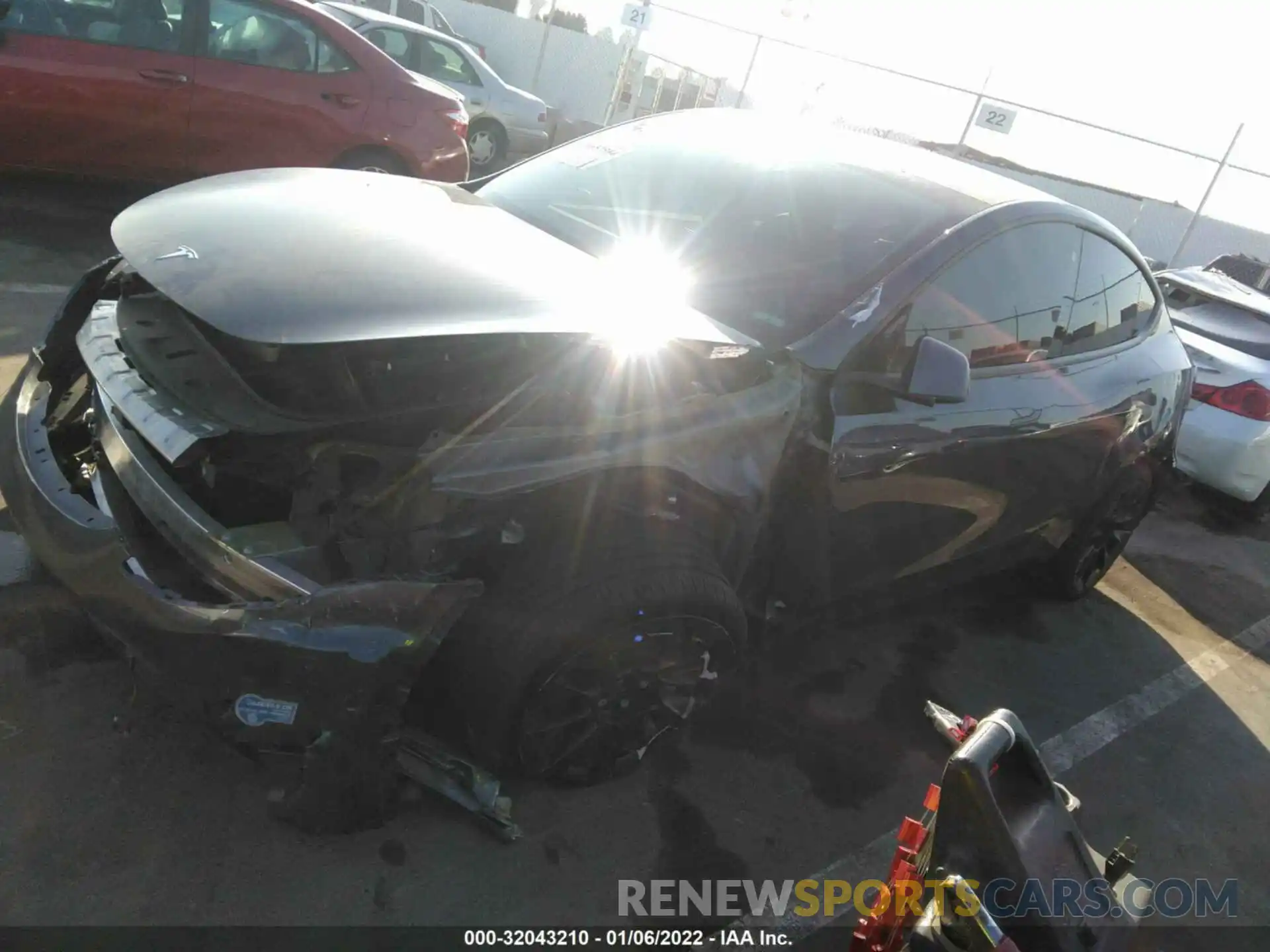 2 Photograph of a damaged car 5YJYGDEE2MF159491 TESLA MODEL Y 2021