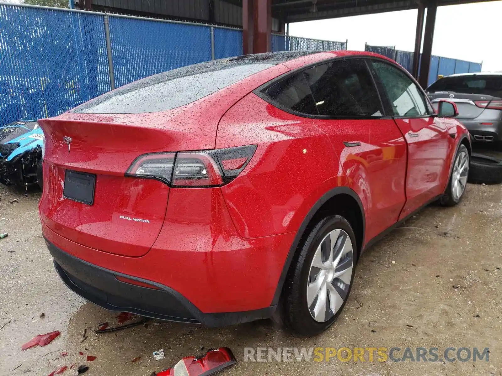 4 Фотография поврежденного автомобиля 5YJYGDEE2MF174167 TESLA MODEL Y 2021