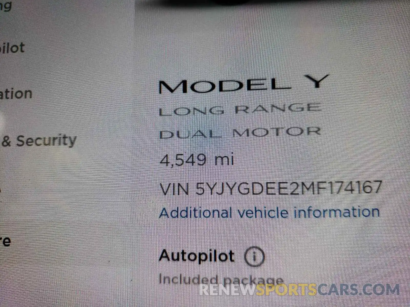 8 Фотография поврежденного автомобиля 5YJYGDEE2MF174167 TESLA MODEL Y 2021