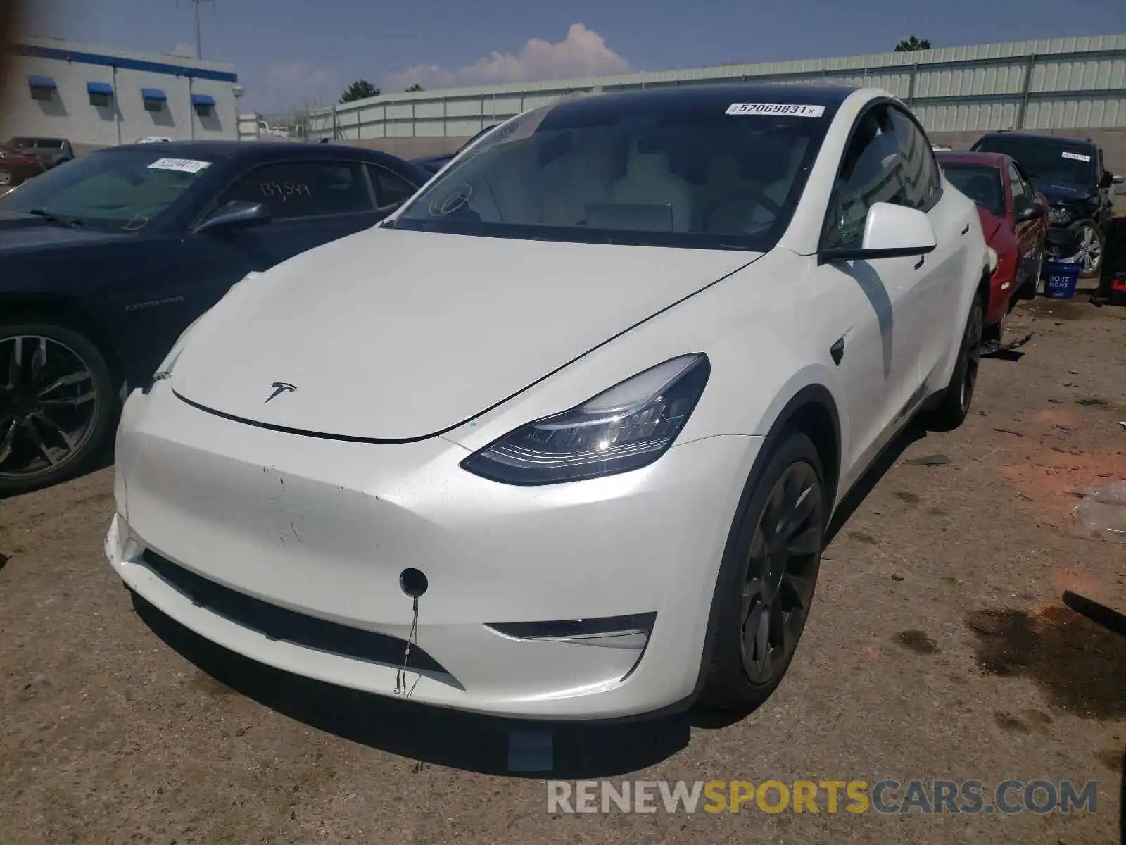 2 Фотография поврежденного автомобиля 5YJYGDEE2MF186772 TESLA MODEL Y 2021