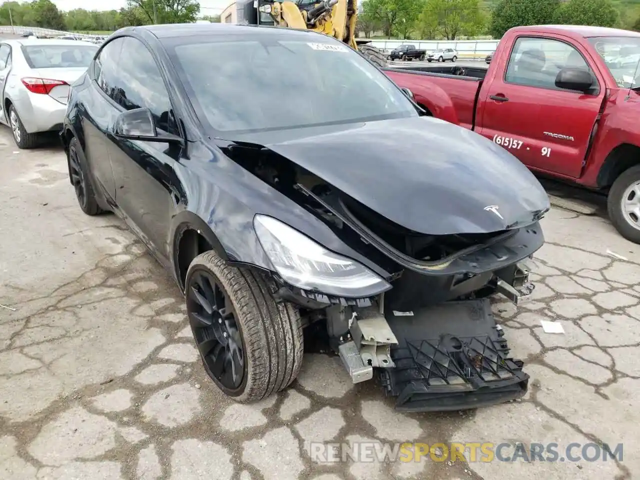 1 Photograph of a damaged car 5YJYGDEE2MF191647 TESLA MODEL Y 2021