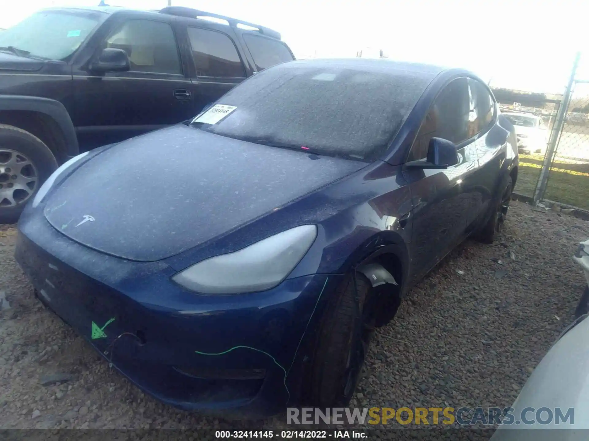 2 Фотография поврежденного автомобиля 5YJYGDEE2MF195469 TESLA MODEL Y 2021