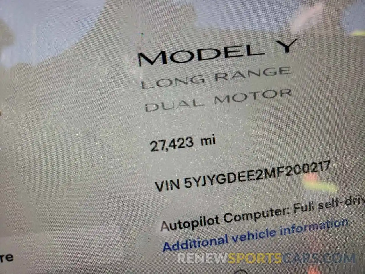 8 Фотография поврежденного автомобиля 5YJYGDEE2MF200217 TESLA MODEL Y 2021