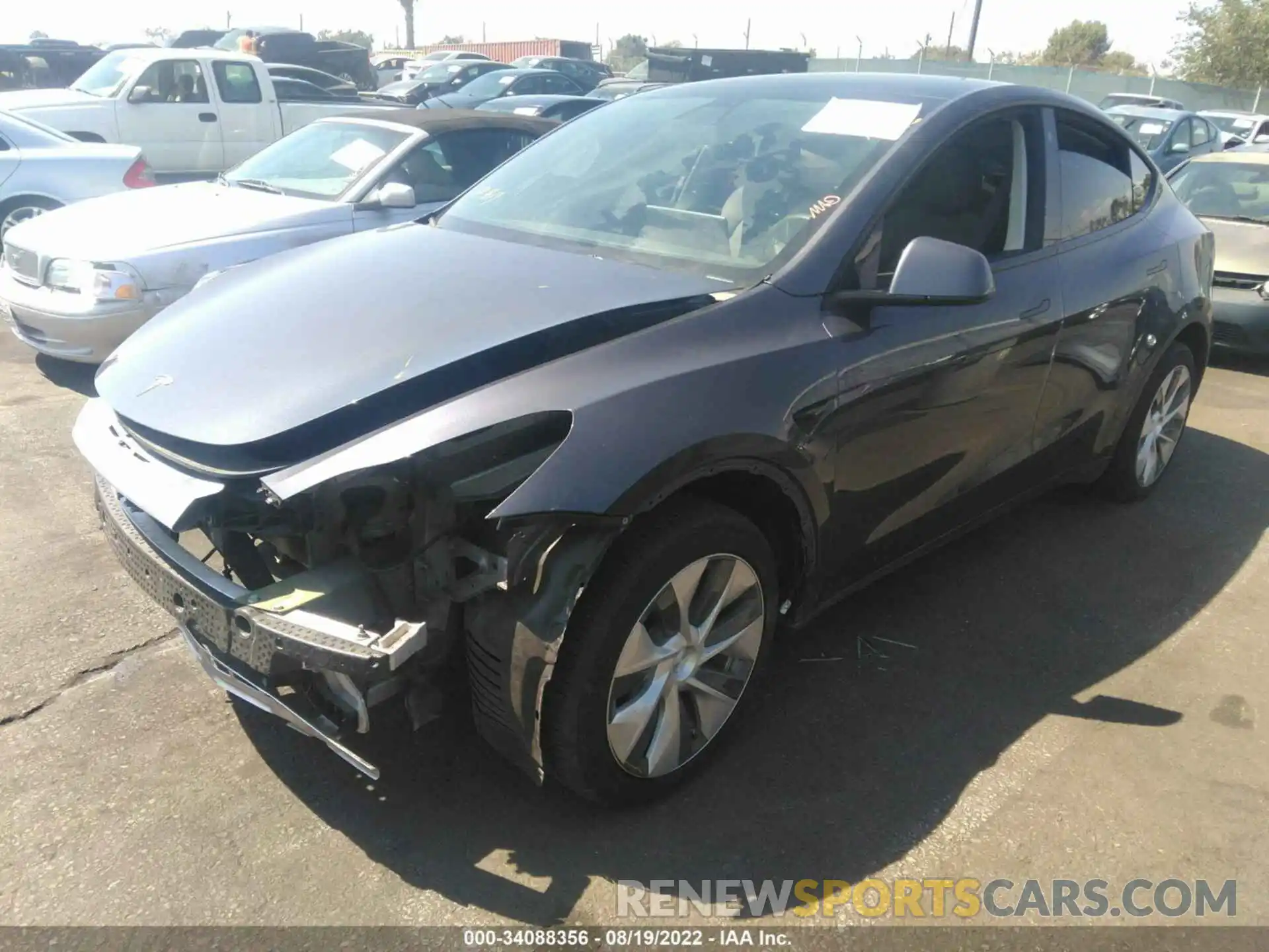 2 Photograph of a damaged car 5YJYGDEE2MF218202 TESLA MODEL Y 2021