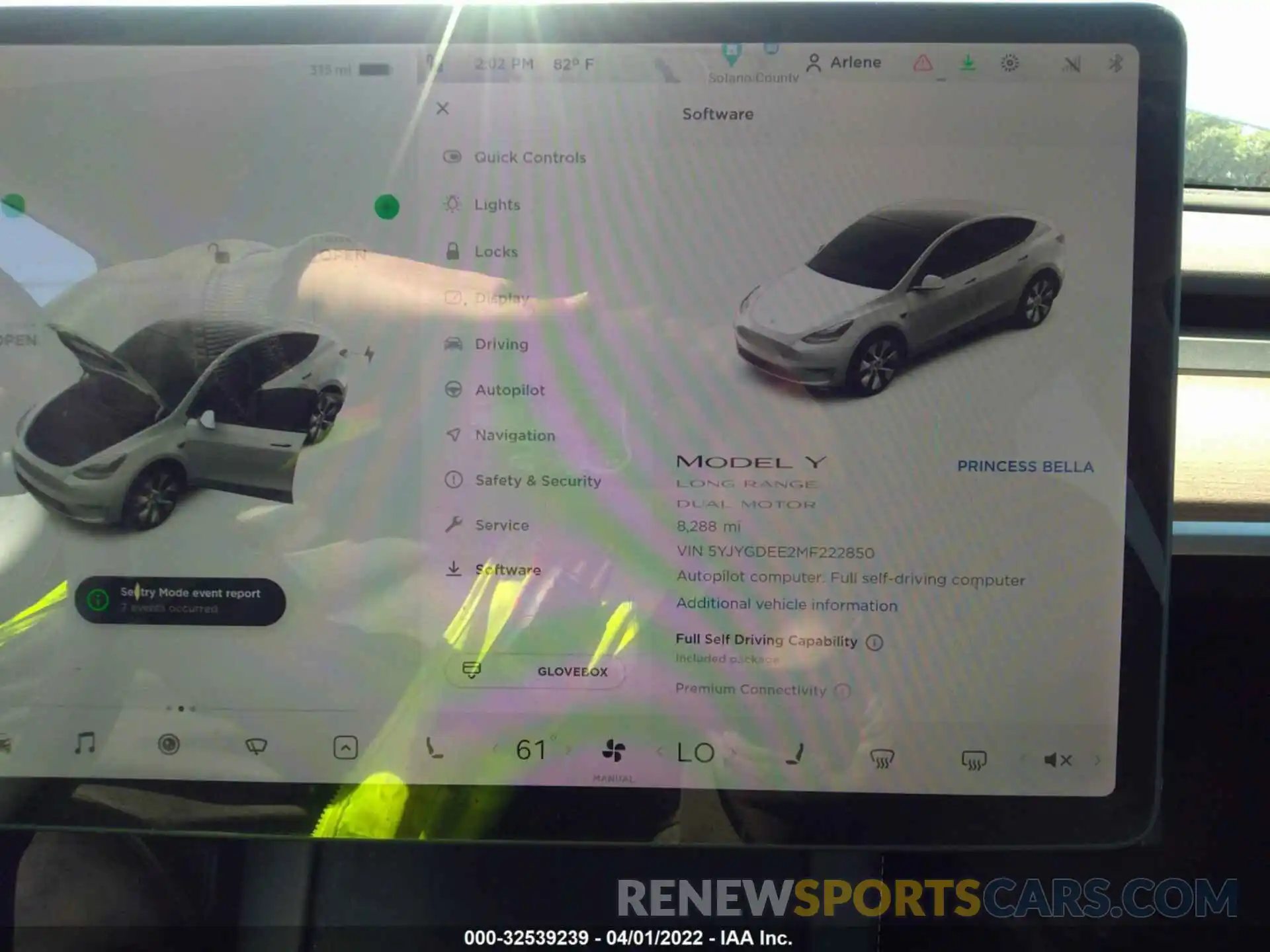 7 Photograph of a damaged car 5YJYGDEE2MF222850 TESLA MODEL Y 2021