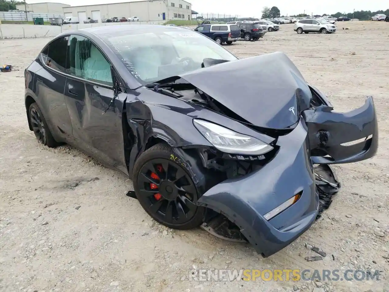 1 Photograph of a damaged car 5YJYGDEE2MF259459 TESLA MODEL Y 2021