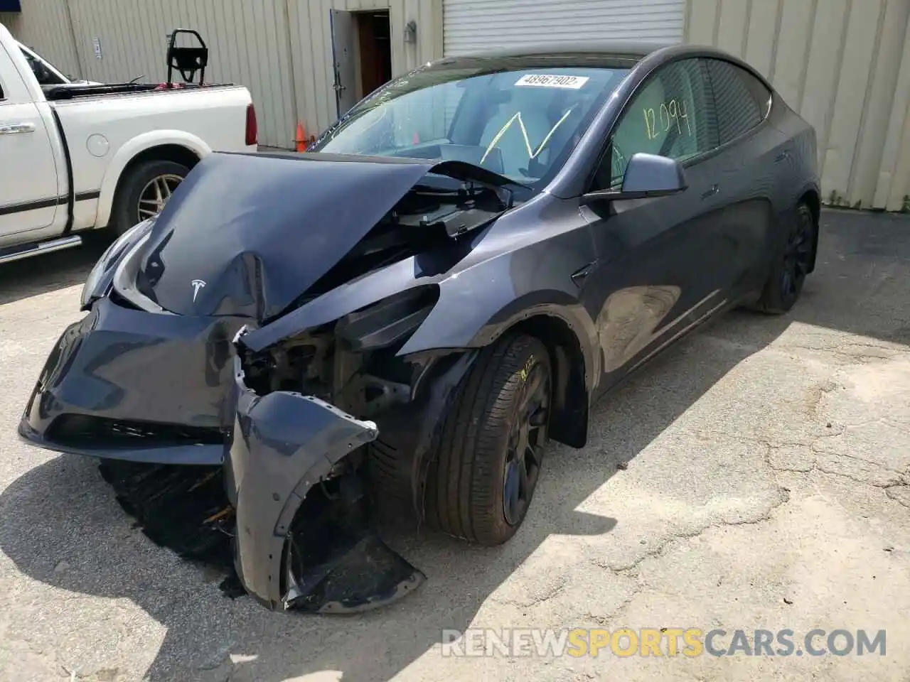 2 Фотография поврежденного автомобиля 5YJYGDEE2MF259459 TESLA MODEL Y 2021