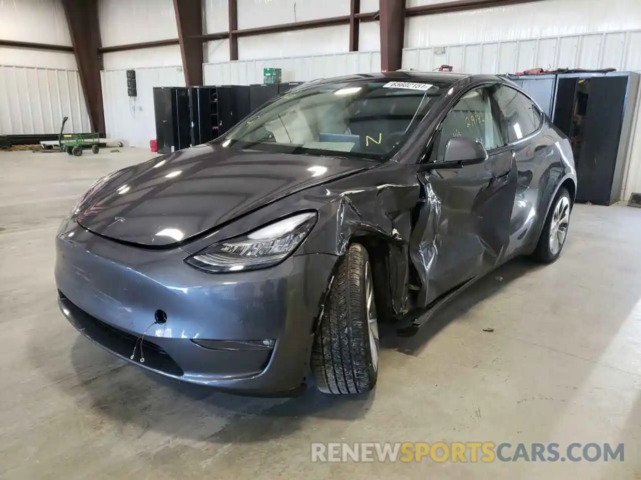 2 Photograph of a damaged car 5YJYGDEE2MF263835 TESLA MODEL Y 2021