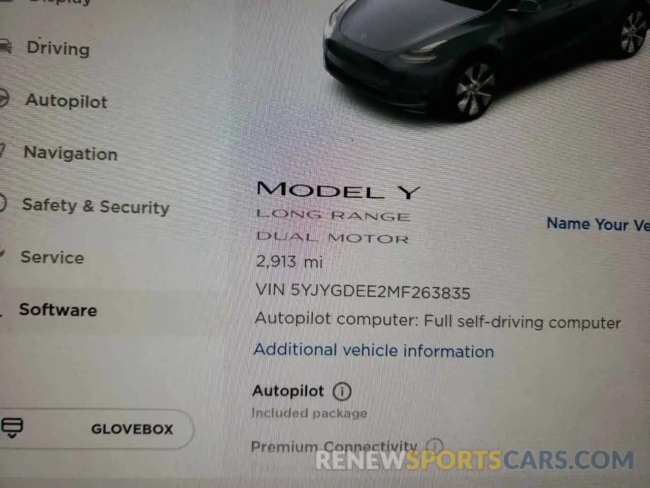 8 Фотография поврежденного автомобиля 5YJYGDEE2MF263835 TESLA MODEL Y 2021